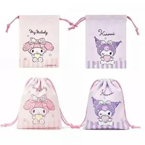 [셀러허브 패션]산리오 양면디자인 미니 복조리 파우치(핑크 퍼플)