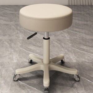 이동식의자 바퀴달린 진료 플라스틱 휠 심플 베 의자 블랙 낮은의자 원형 체어 휴게실 티타늄 그레이