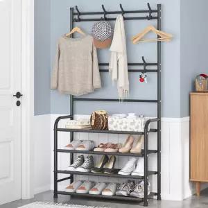 TLB 아이론 스탠드 옷걸이 행거 스텐 드옷 선반일체형 드형 형걸이 인테리어 소품