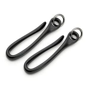 크래프트밈어 2개 70X16 mm 지갑 합금 낚싯바늘 열쇠고리 홀더 가죽 공예 액세서리 추가 블랙