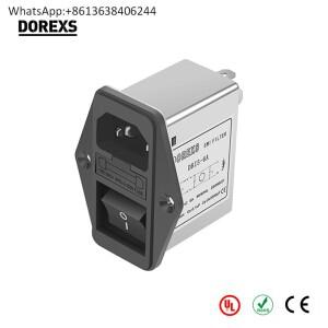 3in 1 단상 AC 전원 공급 필터 DBI5-10A 스위칭 퓨즈 소켓 포함