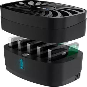 냉각 팬이 내장된 2.5인치 SATA HDD 및 SSD를 위한 SABRENT 5-Bay USB-C 도킹 스테이션(DS-5R15)