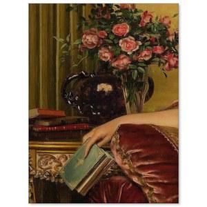 중세 빅토리아 시대 벽 예술 빈티지 책 플로럴 포스터 인테리어소품