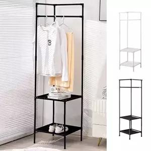 고품질 틈새 선반 행거 수납 코너 철제 스탠드 행거옷장 스탠드행거 조립식앵글선반 무볼트행거 WFHW2CV