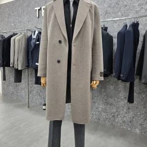 [트루젠]프리미엄 핸드메이드 울캐시미어 세미오버핏 롱코트