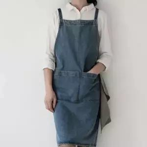 바리스타 데님 목공 공방 앞치마 카페 에이프런