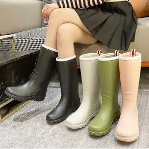 장목 롱 파스텔 장화 예쁜 레인부츠 여자 작업화 말랑