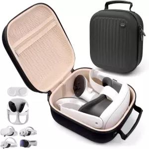 메타 퀘스트 3S/퀘스트 3/퀘스트 2/비전 프로 휴대용 VR 게임 헤드셋 및 렌즈 프로가 장착된 터치 컨트롤러