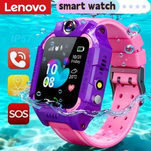 레노버 Q19 어린이 키즈 스마트 워치 SOS 전화 통화 위치 추적기 분실 방지 카메라 터치 스크린 방수 학생용 손목시계