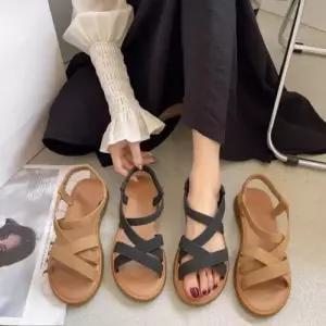 여성 뒷밴딩 스트랩샌들 발편한 여자샌들 샌들 2컬러 WCA3ACA