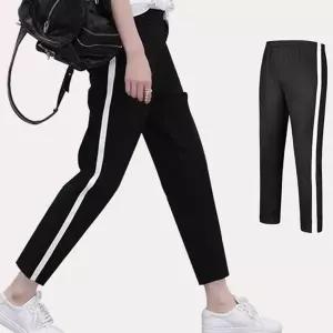 여성 밴딩 팬츠 데일리 고무줄 일상복 여자 슬림핏 팬츠 편안한 스트레이트 바지 트레이닝복 트레이닝
