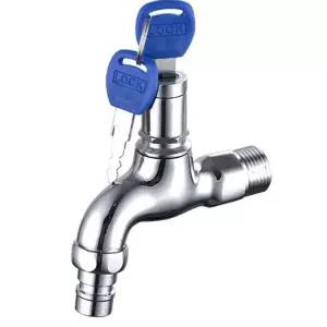 잠금 수도꼭지 다용도실 도난 수전 잠금 장치 수도꼭지 방지 스테인리스 베란다 세탁기 냉온수 화장실