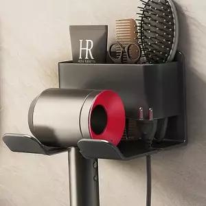 욕실 드라이기 걸이 무타공 벽걸이 선반형 드라이기 거치대 수납 홀더 드라이어 스마트폰 화장실 화장대