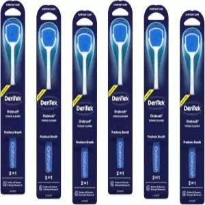 덴텍 오라브러시 혀 클리너(색상은 다를 수 있습니다) 6팩