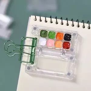 고품질 투명 휴대용 미니 물감 8색 팔레트 소형 팔레트 A 투명 셀러허브 got 고급 화실용 파레트 WFI77BG