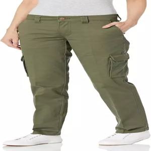디키스 여성 릴랙스 핏 스트레치 카고 스트레이트 레그 팬츠