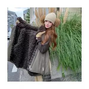 여성 자켓 겨울 밀리터리 퍼 안감 코트 OP4