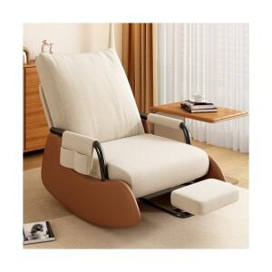 deer 흔들의자 1인용 무중력 리클라이너 편안한 독서 안락 의자 스윙 릴렉스 체어 스펀지 업그레이드
