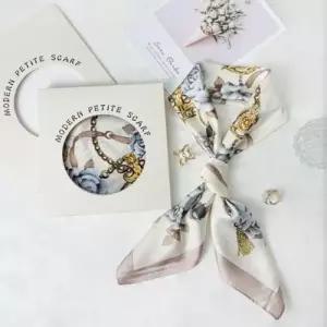 스카프 인기 쁘띠 여름 실크 감성 목스카프 선물포장 WFJ32IH