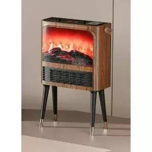 벽난로 온풍기 히터 전기벽난로 LED 불꽃 불멍 복고풍 모닥불