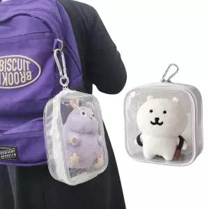 10cm 15cm 20cm 인형 투명파우치 비닐파우치 라부부 솜 가챠 키링 누이구루미 수납