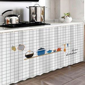 가림천 싱크대 신발장 패브릭 거실장 너비 커버 보내기 레일 부엌 01 오래된 사계절