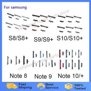 삼성 갤럭시 노트 7 8 9 10 플러스용 새 전원 볼륨 측면 버튼 키, 외부 볼륨 버튼 + 전원 켜기/끄기