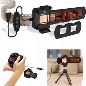 JJC 35mm 네거티브 필름 스캐닝 복사 LED 조명 세트에는 슬라이드 홀더 스트립 신발 마운트 USB 뷰어 및