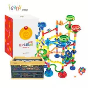 아키레일 두뇌발달 창의융합 건축교구 롤링 레일블록 탑 108p 과학원리