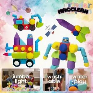 어린이집 유아 창의놀이 대형 자석 조립블록 점보 90p 지능개발 신학기선물