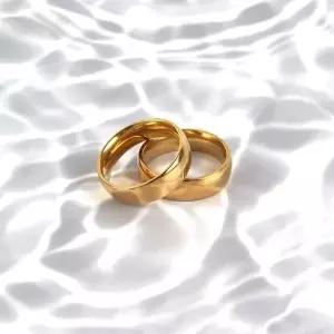 써지컬스틸 금색 티타늄반지 커플반지-WFIDVEV