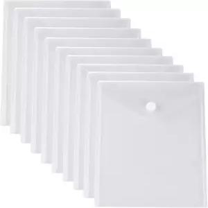 YESSART 8.5 x 11 세로 투명 문자 크기 플라스틱 봉투 문서 보관함 홀더 10 팩 후크 루프 잠금 장치