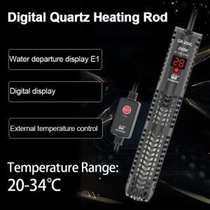 수족관 히터봉 200W 석영 유리 디지털 LCD 표시 자동 온도조절기