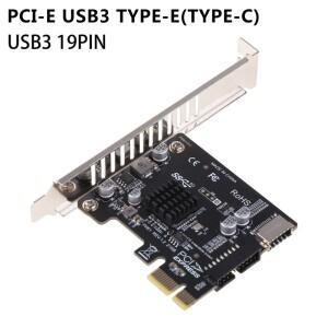 PCI-E to USB 3.0 확장 카드, C타입 전면 패널 마운트 어댑터용 19/20 핀 헤더, 5Gpbs, 익스프레스