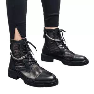 여름 워커 메쉬 앵클 남성 패션 부츠