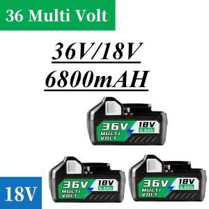 히타치/하이코키 36V 전동 공구용 리튬 이온 배터리 6800mAh (BSL1830, 330139, DS18DBL 호환)