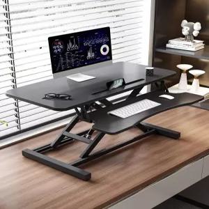 높이조절 모니터 서랍형 리프트 받침대 높낮이 서서일하는 유압 책상 선반 듀얼 사무실