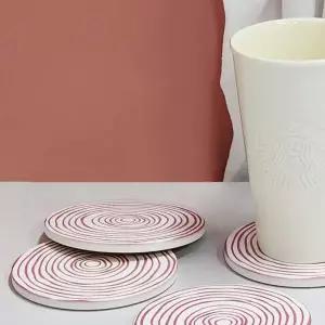 붉은회오리잔받침세트 865KBQ67 집중되는 회오리컵홀더