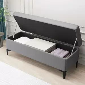 수납 거실 수납벤치 대기실 현관 보조의자 다크그레이