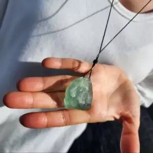 원석 목걸이 팬던트 녹색 스톤 패션 천연 유유팩토리