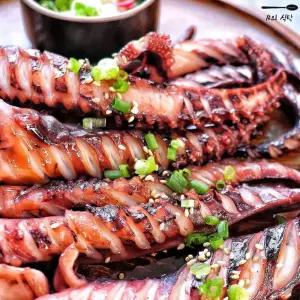 B의식탁 반건조 대왕 피데기 오징어 다리 버터 구이