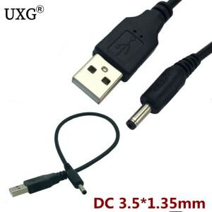 USB-DC 전원 케이블, USB A 수-3.5mm x 1.35mm 잭 커넥터, 5V 짧은 공급 충전기 어댑터, 25cm, 1m,