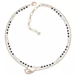 14K GP 비즈 포인트 두줄 로즈골드 체인 패션 발찌