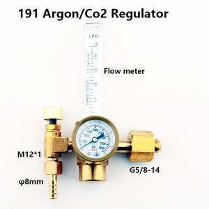 아르곤 조절기 CO2 Mig Tig 용접 유량계 가스 게이지 감압기 G5/8 장비용