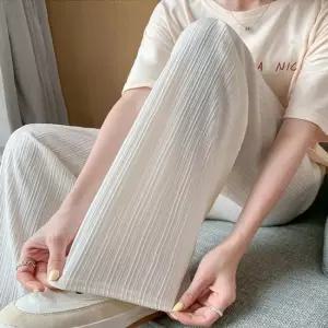 여자 여름 스타일 냉감 플리츠 밴딩팬츠 고품질 쿨링 여름바지 여자밴딩팬츠 플리츠팬츠