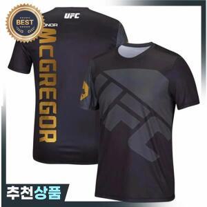 코너 맥그리거 골드 저지 팬 야외 UFC MMA 복싱 워크아웃 통기성 티셔츠 남성용 체육관 스포츠 반팔 탑