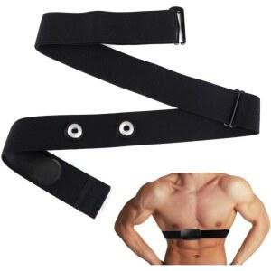 자전거 심박계 심박 모니터 교체 H7용 듀얼 가민 HRM과 H10 조절식 가슴 길이 25.6- 밴드 방수 심박수 검은색 스트랩 호환 소프트 사이클링 센서 러닝 웨어린 폴라 H9