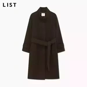 [매장 정품]  리스트 알파카 부클 하프넥 코트 BR