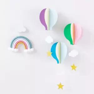 인테리어 아기방 감성 소품 모형 벽 꾸미기 재료 열기구 종이 모빌 천장 아이방 만들기