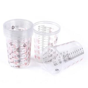 10개 600ml 플라스틱 페인트 혼합 컵 용기 측정